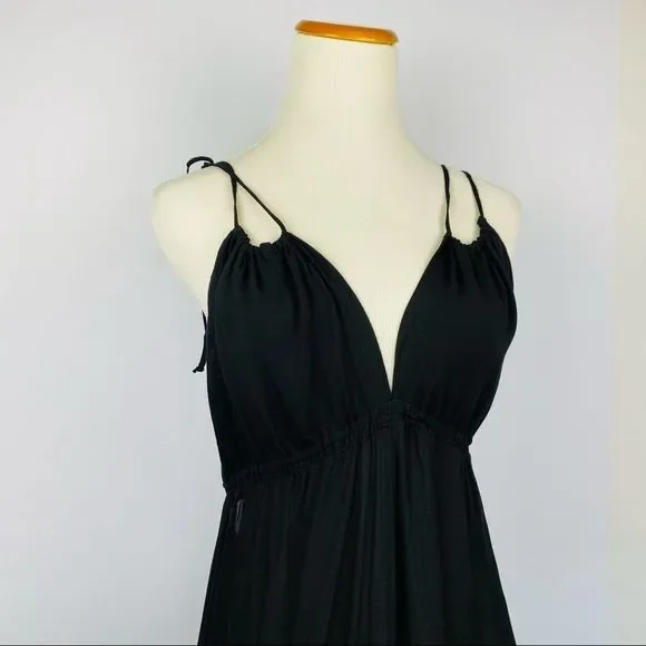 NEW FAVLUX Black Halter Strap Maxi Dress Open Back - Picture 6 of 11
